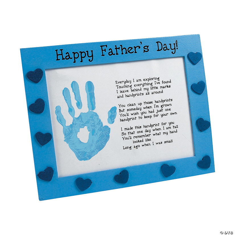 Father&#8217;s Day Handprint Frame Craft Kit - Makes 6 Image