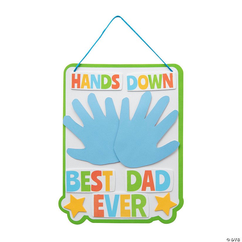 Father&#8217;s Day Handprint Sign Craft Kit - Makes 12 Image