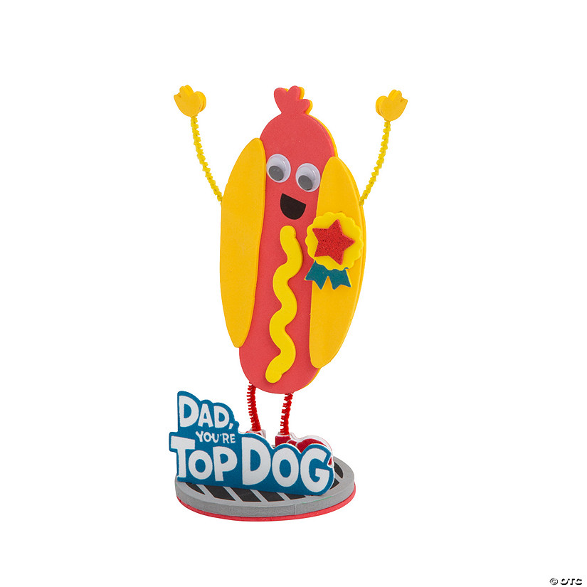 Father&#8217;s Day Hot Dog Craft Kit - Makes 12 Image