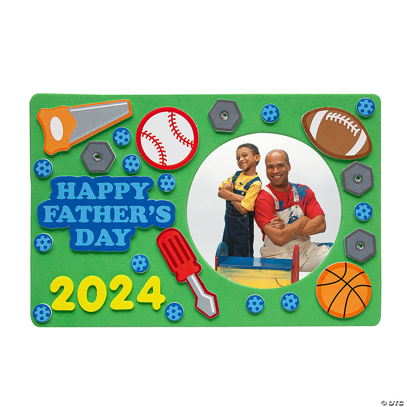 Father&#8217;s Day Picture Frame Magnet Craft Kit - Makes 12 Image
