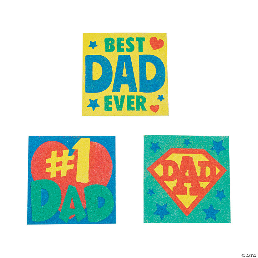 Father&#8217;s Day Sand Art Sheets - 12 Pc. Image