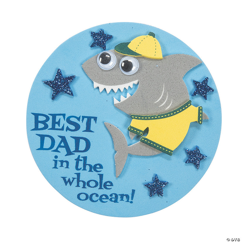 Father&#8217;s Day Shark Magnet Craft Kit - Makes 12 Image