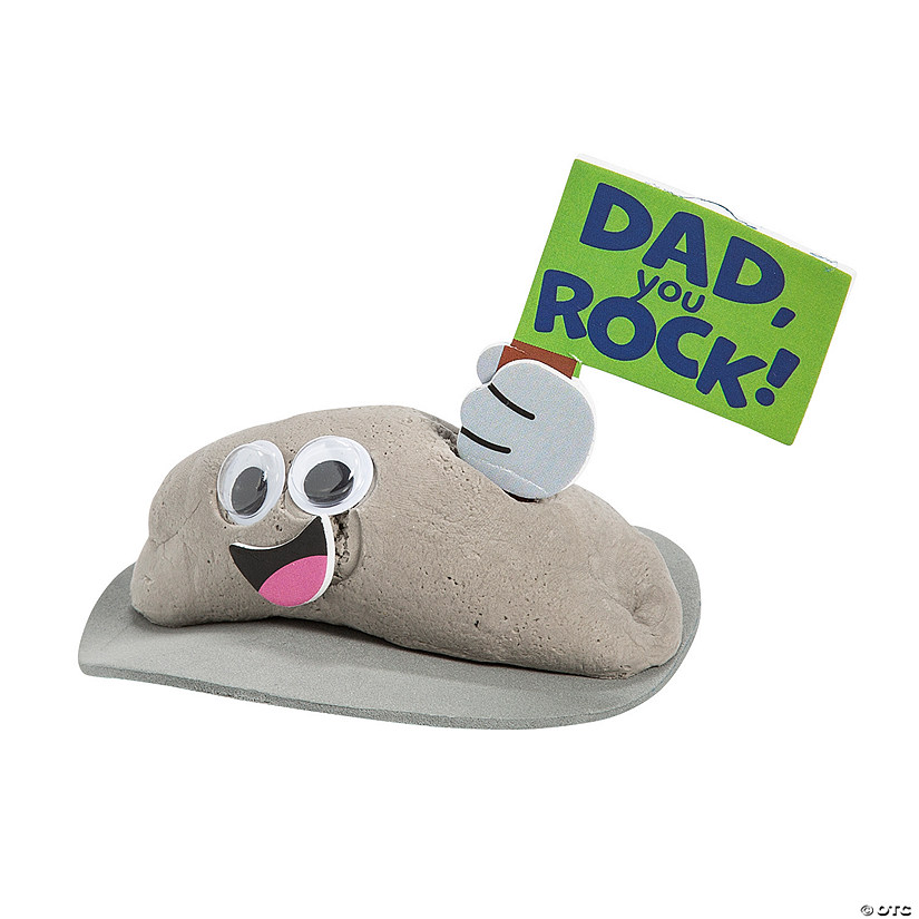 Father&#8217;s Day You Rock Air Dry Clay Craft Kit - Makes 12 Image