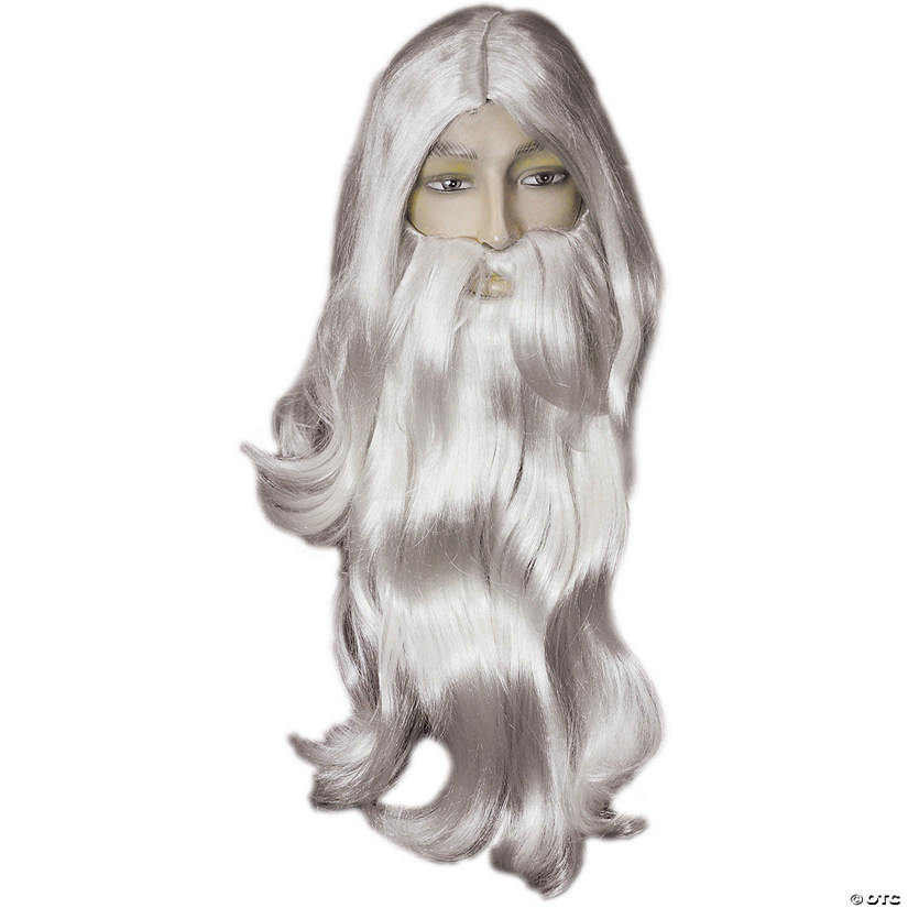 Father Time Wig And Beard Set Image