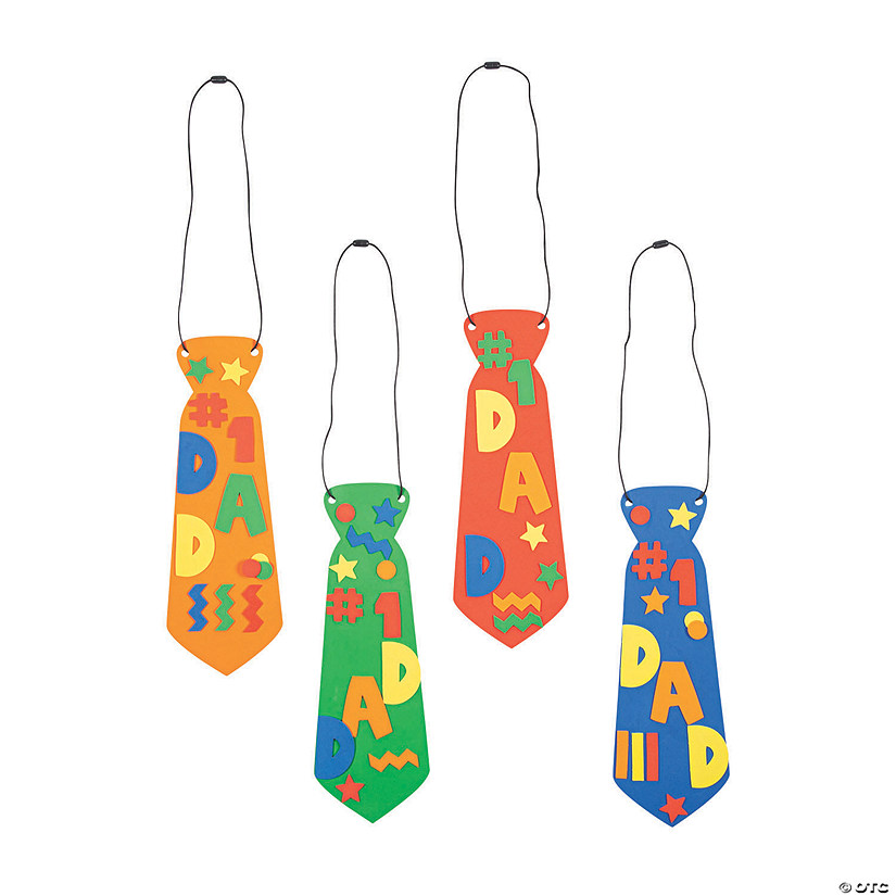 Father's Day Necktie Craft Kit - Makes 12 Image