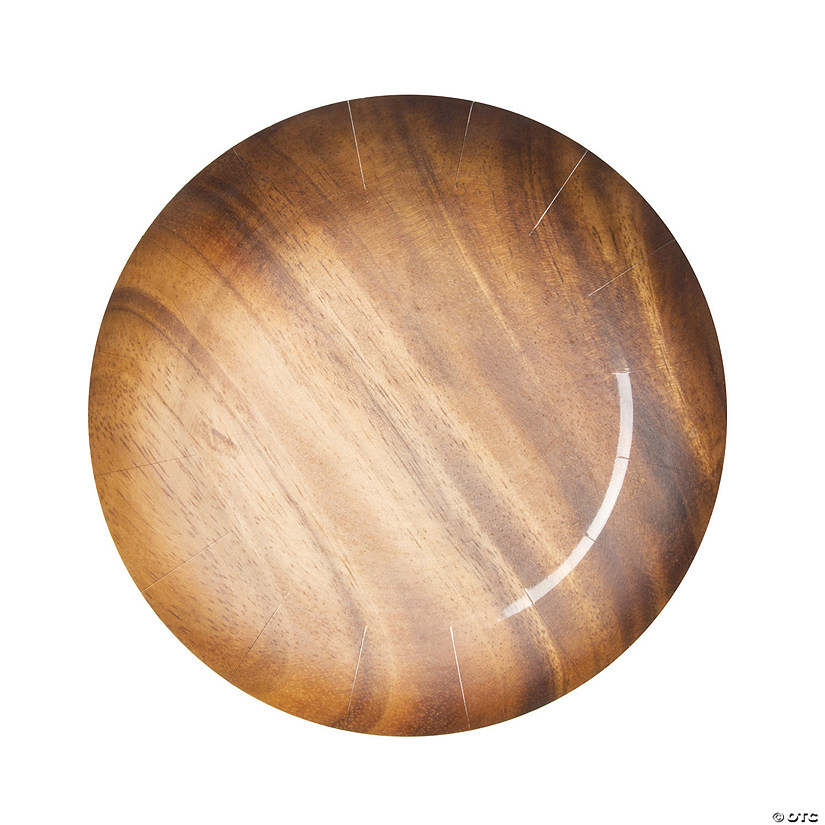Faux Acacia Wood Paper Charger Placemats - 24 Pc. Image