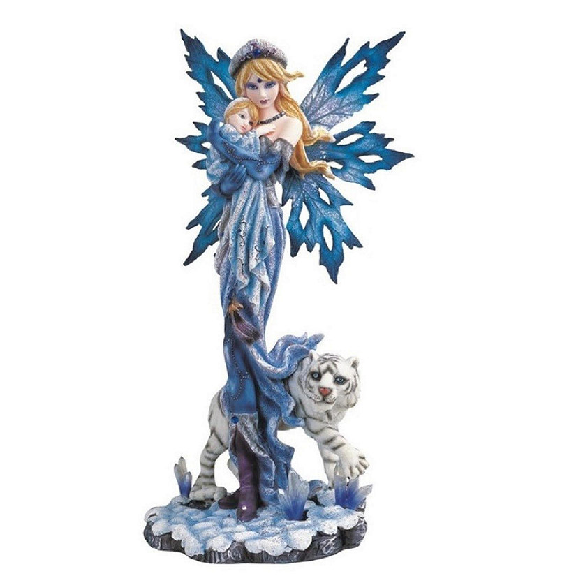 FC Design 12.75H Snow Fairy with Baby and White Tiger Statue Fantasy  Decoration Figurine