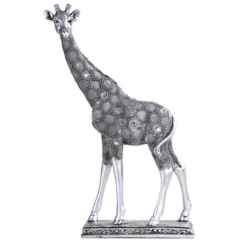 FC Design 13"H Giraffe Figurine in Silver Finish Image
