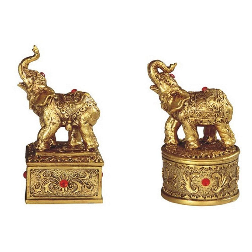 FC Design 2-PC Set 4"H Golden Thai Elephant Trinket Box Image