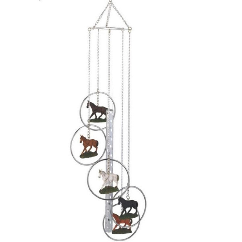 FC Design 24" Long 5-Ring Polyresin Horse Wind Chime Image