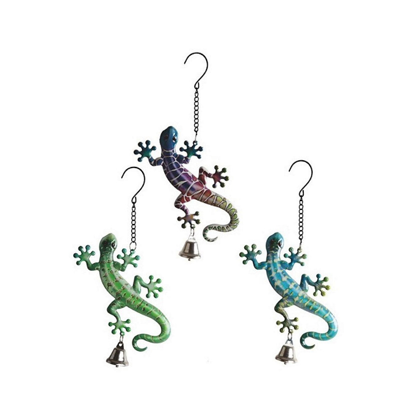 FC Design 3-PC Blue, Purple, and Green Lizard Ornaments 6.75" L Home Decoration Figurine Image