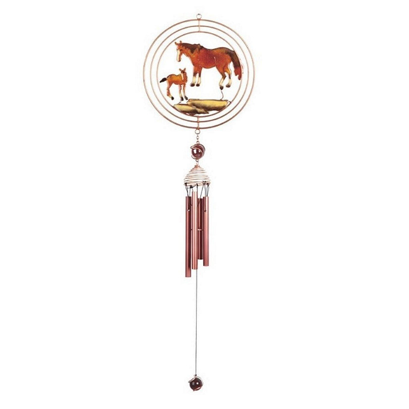 FC Design 30" Long Horse with Foal Copper Gem Wind Chime30" Long Image