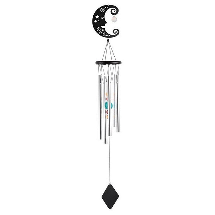 FC Design 34" Long Metal Black Moon Wind Chime Image