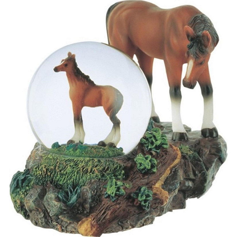 FC Design 4"H Horse with Foal Glitter Snow Globe Image