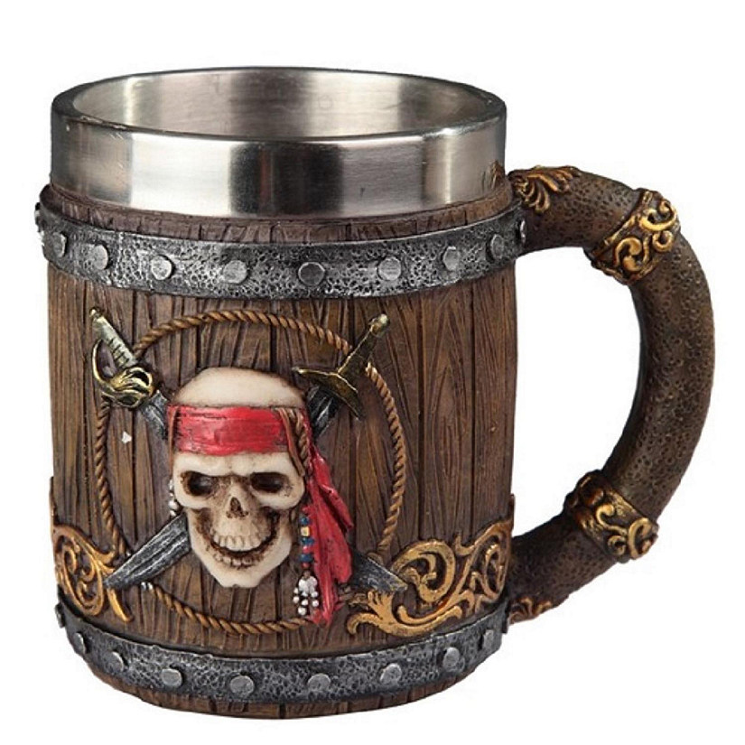 FC Design 5.25"H Medieval Pirate Skull Mug Party Cup Fantasy Decoration Image