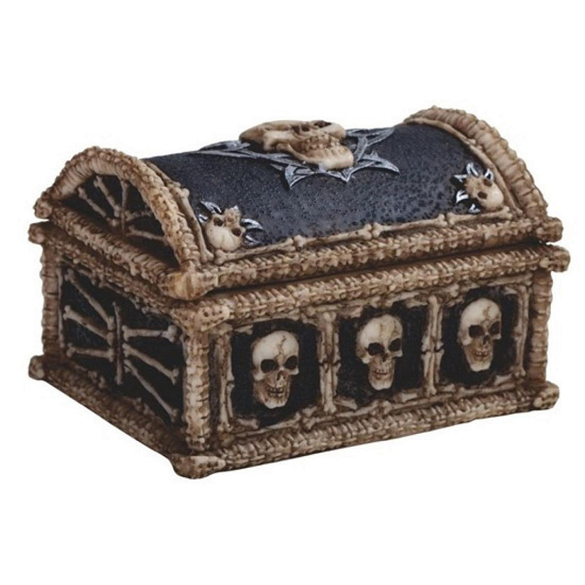 FC Design 5.5"W Treasure Chest Box Haunted Skull Trinket Box Image