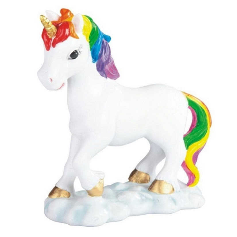 FC Design 6.75"H Unicorn Cub with Rainbow Mane and Tail Statue Fantasy Decoration Figurine Image