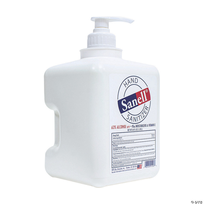 FDA-Approved 64-oz. Sanell<sup>&#174;</sup> Hand Sanitizer Pump Bottle Image