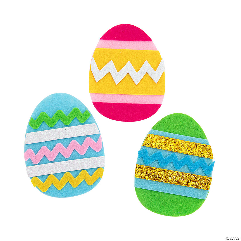Felt Easter Egg Magnet Craft Kit - Makes 12 Image