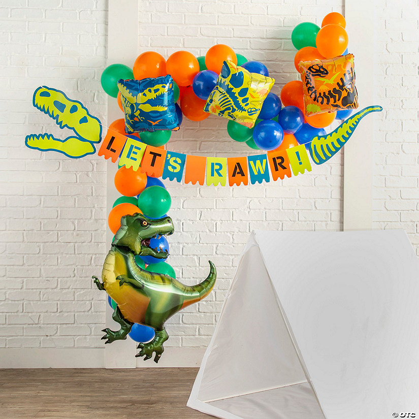 Ferocious Dinosaur Balloon Garland Kit - 80 Pc. Image