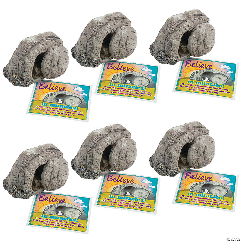 Festive Mini Religious Easter Tomb Handouts with Card - 48 Pc. Image