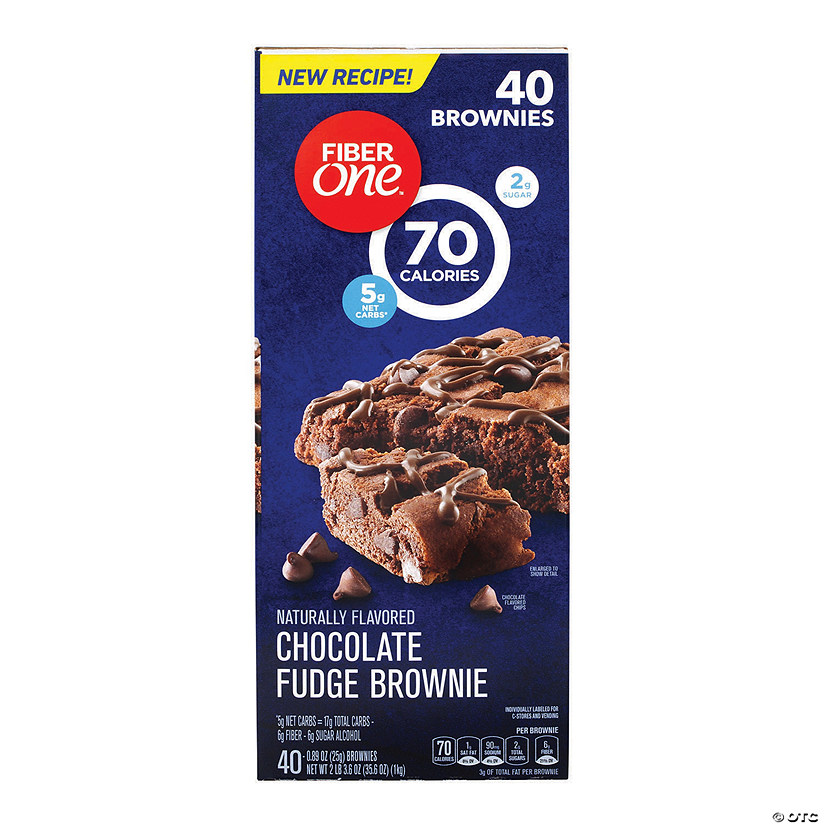 Fiber One 70 Calorie Chocolate Fudge Brownies, 40 Count Image