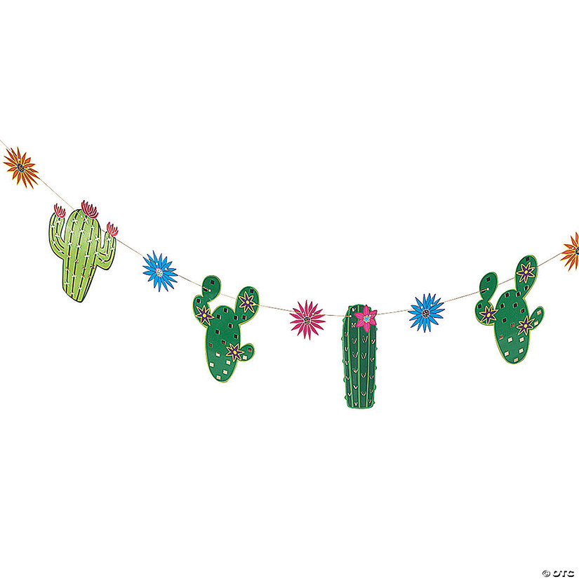 Fiesta Cactus Flower Garland Oriental Trading