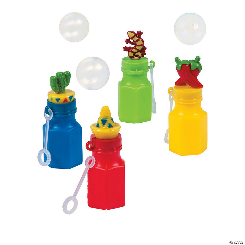 Fiesta Character Bubble Bottles - 12 Pc. Image