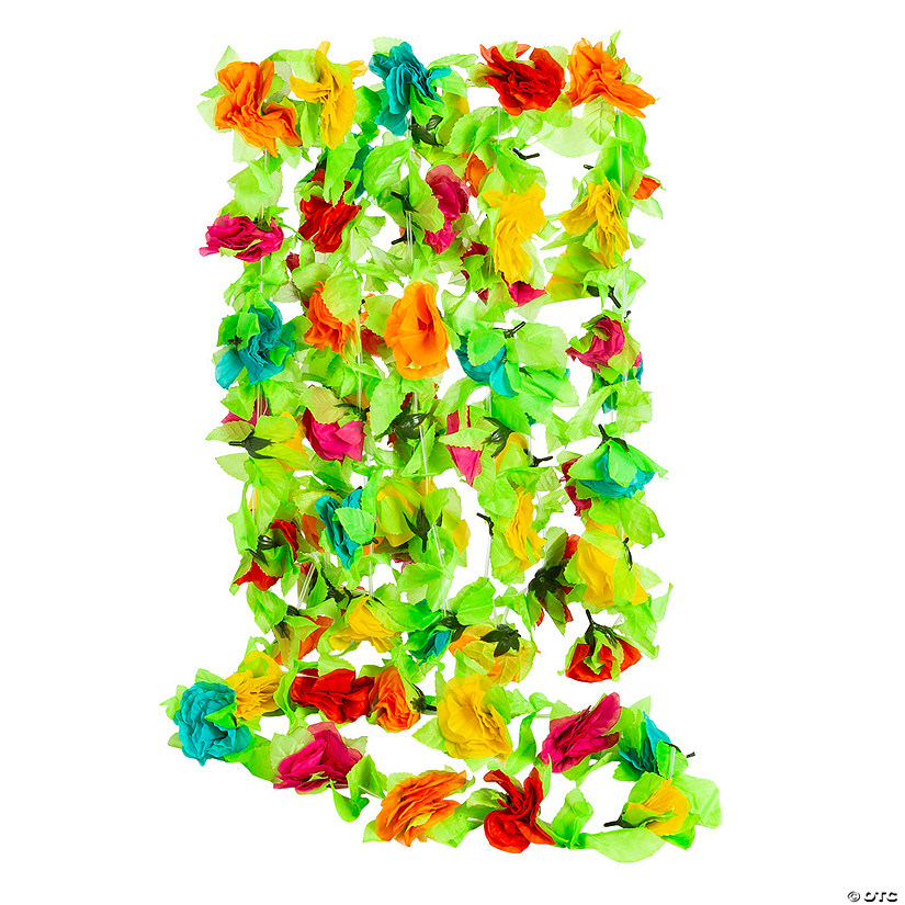 Fiesta Flower Polyester Leis - 6 Pc. Image