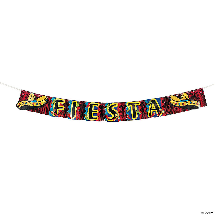 Fiesta Fringe Foil Banner Oriental Trading