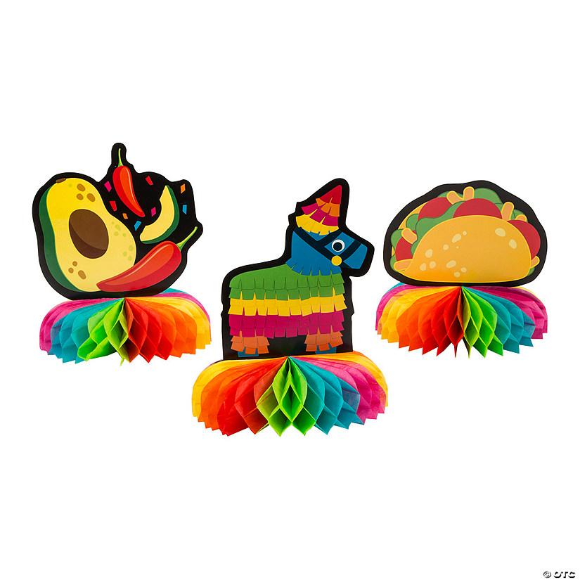 Fiesta Honeycomb Centerpieces - 3 Pc. Image