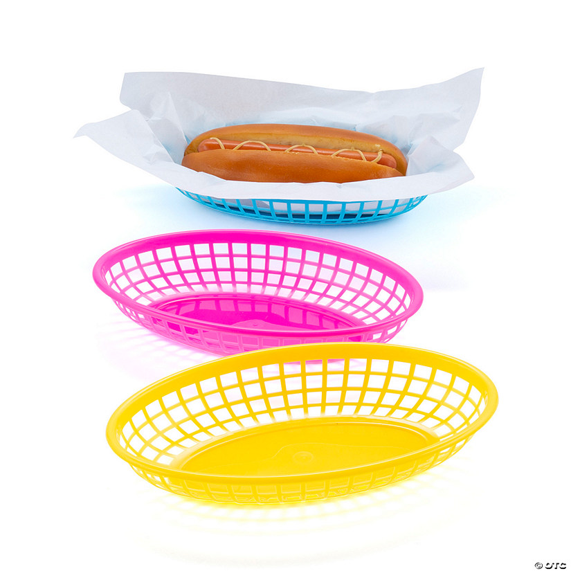 Fiesta Neon Food Baskets - 12 Pc. Image
