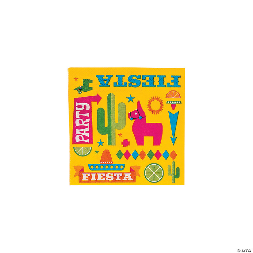Fiesta Party Beverage Napkins - 16 Pc. Image