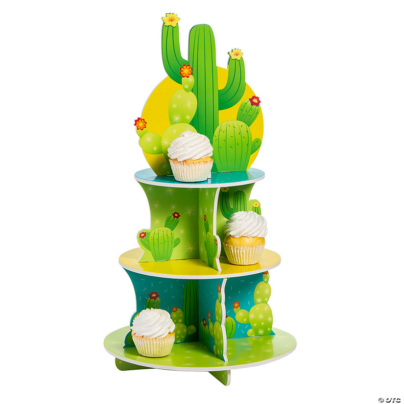 Fiesta Party Cactus Cupcake Stand Image
