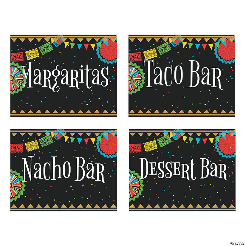 Fiesta Party Food Signs - 4 Pc. Image