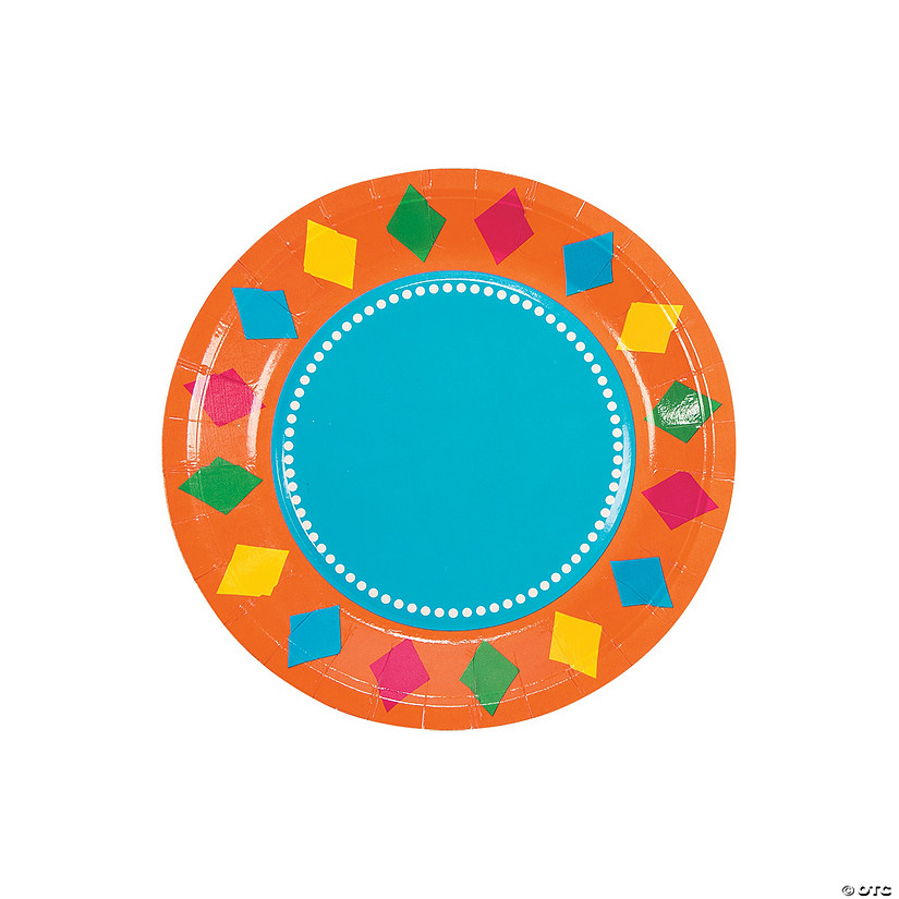 Fiesta Party Paper Dessert Plates 8 Ct. Oriental Trading