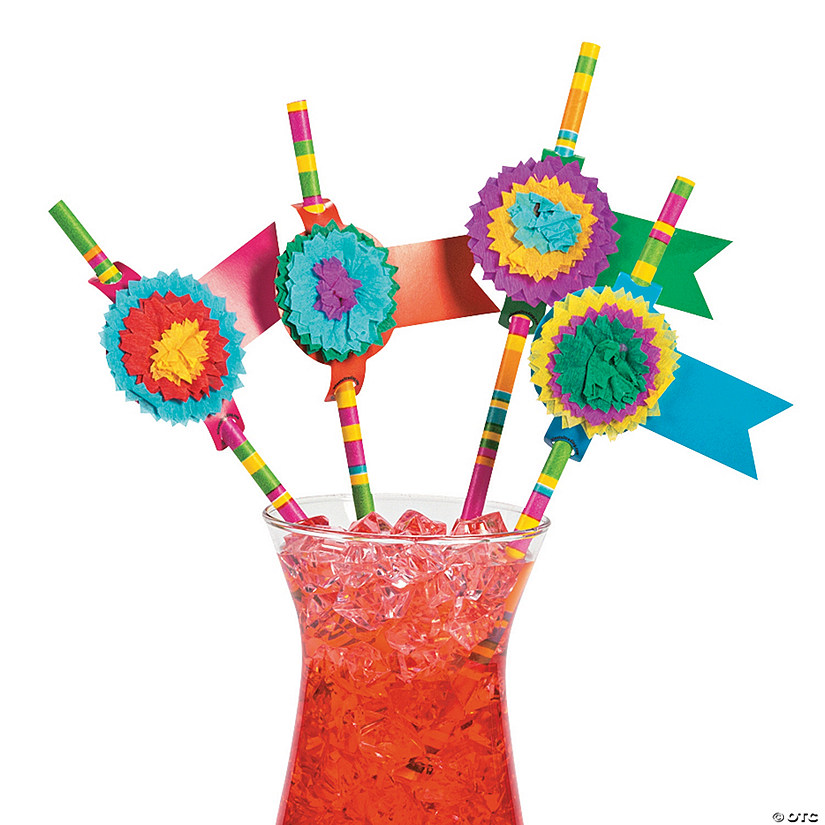 Fiesta Party Paper Straws - 24 Pc. Image