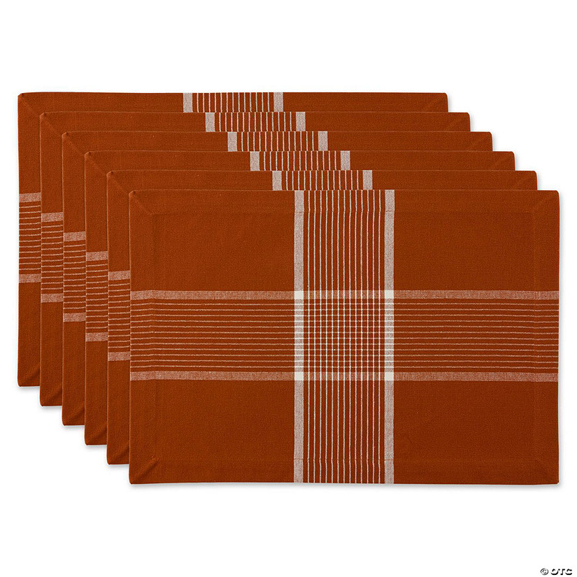 Fiesta Rust Check Placemat (Set Of 6) Image