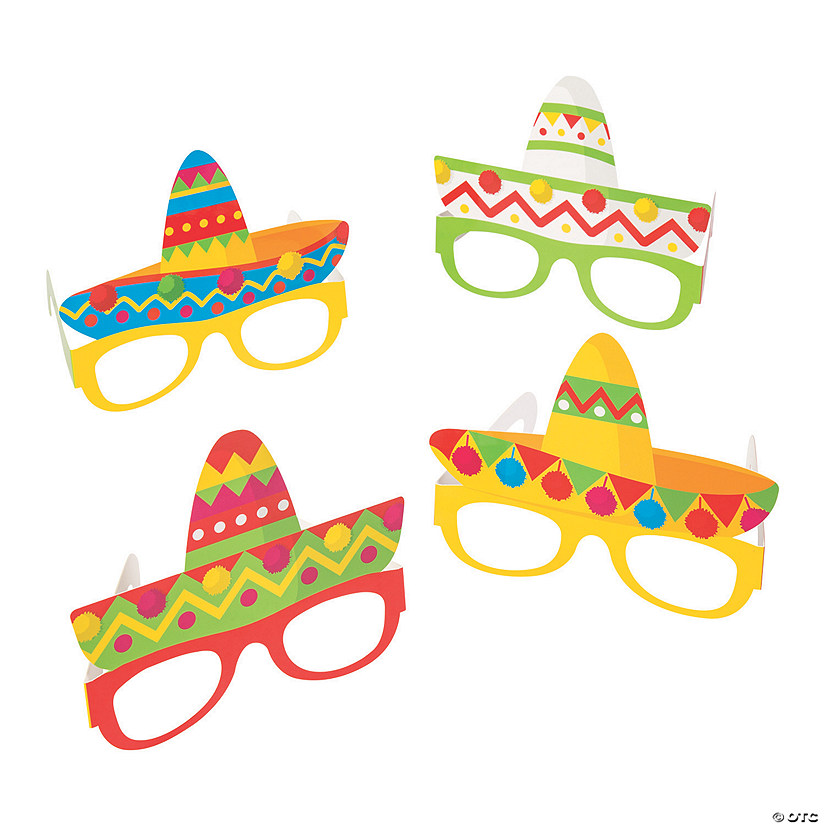 Fiesta Sombrero Party Glasses- 12 Pc. Image