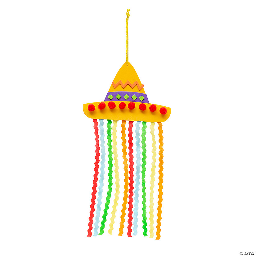 Fiesta Sombrero Sign Craft Kit &#8211; Makes 12 Image