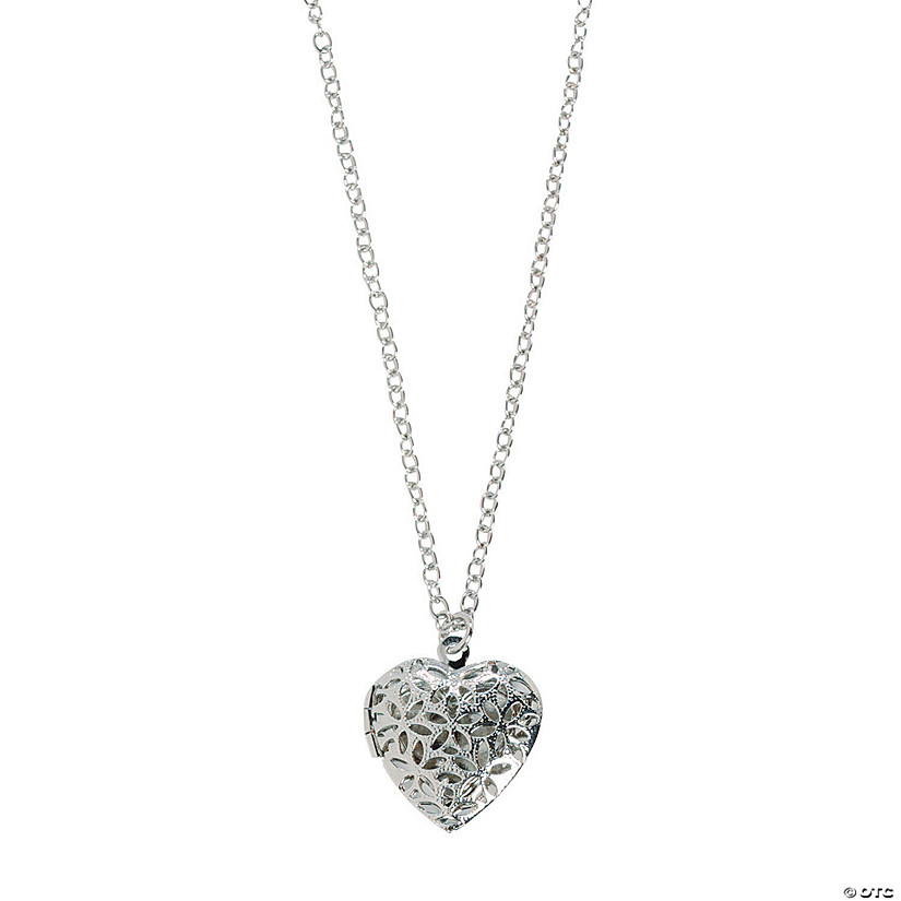 Filigree Heart Locket Necklace - Discontinued