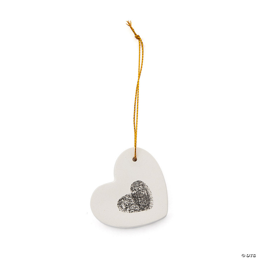 Fingerprint Heart Ornament Craft Kit - Makes 12 Image