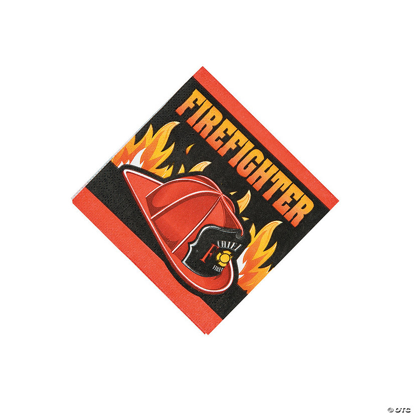 Firefighter Party Beverage Napkins - 16 Pc. Image