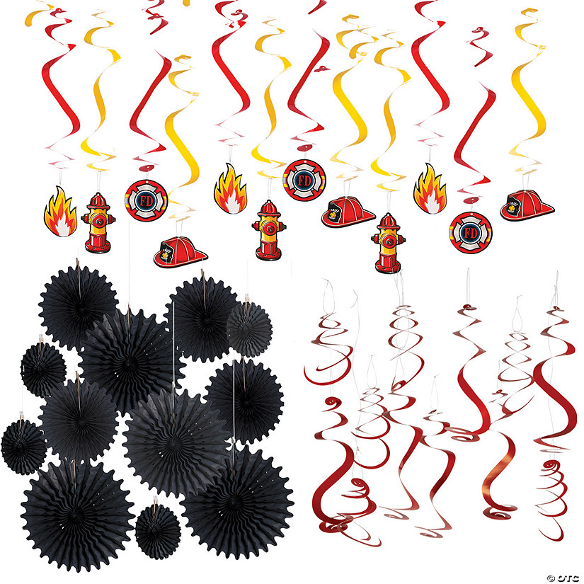 Firefighter Party Decorating Kit - 36 Pc. Image