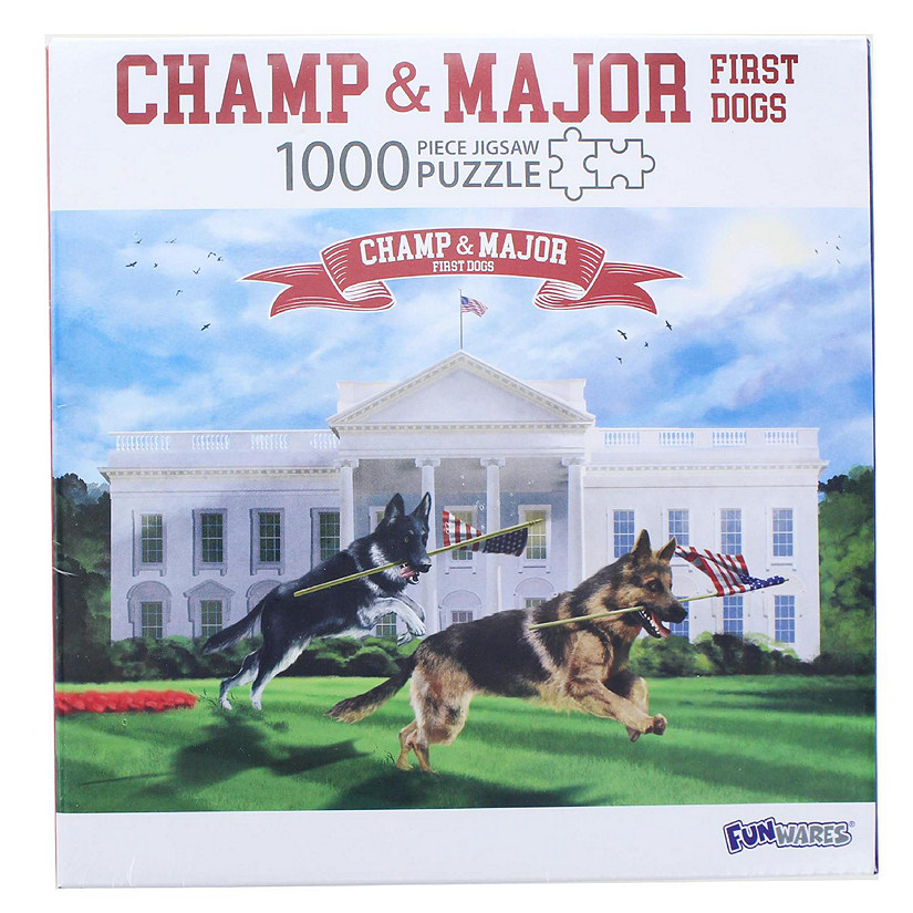 First Dogs Champ and Major 1000 Piece Jigsaw Puzzle Image