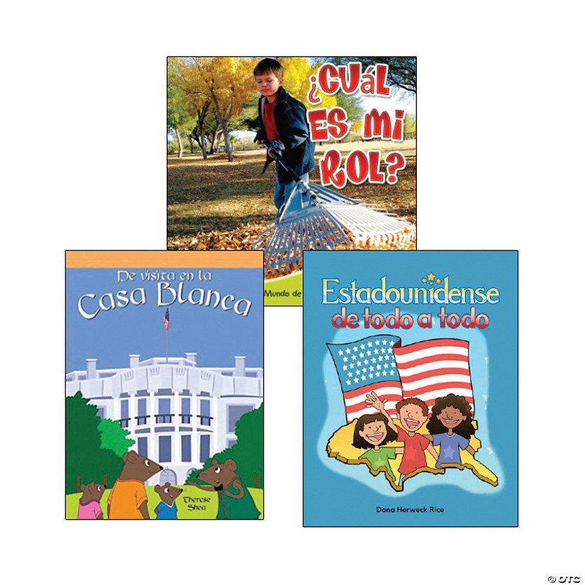 First Grade Spanish Social Studies: Civics and Government Book Set Image