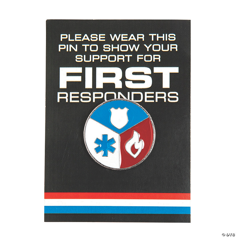 First Responder Pins with Card - 12 Pc. Image