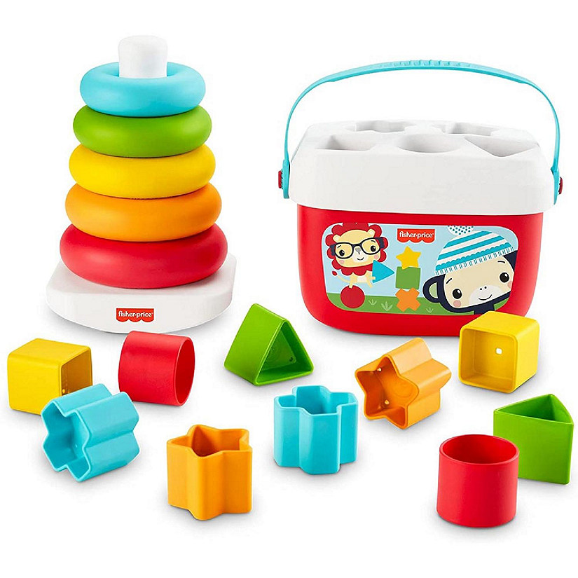 FisherPrice Baby's First Blocks and RockaStack gift set, 2 plant