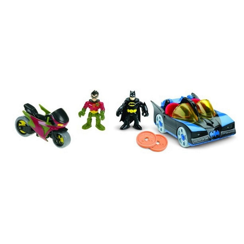 Fisher-Price Imaginext DC Super Friends, Batmobile & Cycle, Image