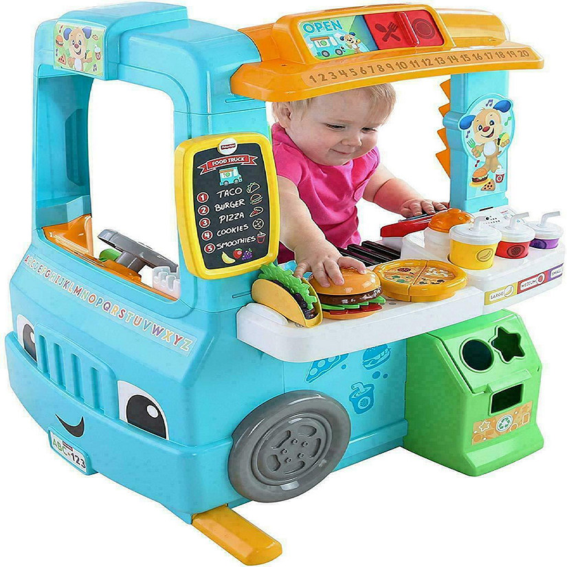 Fisher-Price Laugh & Learn Servin' Up Fun Food Truck with 20+ Piece Accessory Set Image